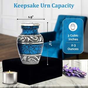 Urnas pequeñas y elegantes para recuerdo de cenizas humanas, urna de cremación elegante, urna pequeña, recuerdos para mujeres, Mini urnas para cenizas para humanos - Product Image 6