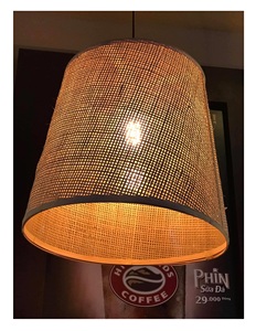 Hotel natural hecho a mano ratán decoración moderna lámpara colgante tejida lámpara de bambú ratán de Vietnam - Product Image 3