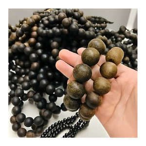 Pulsera de madera de agar hecha a mano, cuentas de 18MM, joyería Unisex de lujo, regalo espiritual, estilo Vintage, proveedor OEM, marca de Vietnam - Product Image 5