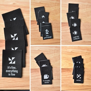 ป้ายผ้าทอมือติดเสื้อพร้อมโลโก้ขนาด2x5ซม. พับได้ตรงกลางพับได้สำหรับ100 - Product Image 4