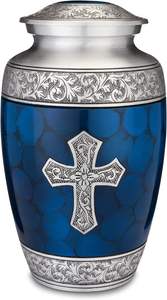 โกศบรรจุอัฐิโลหะสีน้ำเงินสำหรับผู้ใหญ่ ทำมือ ทันสมัย ปรับแต่งได้ สำหรับงานศพ - Product Image 5