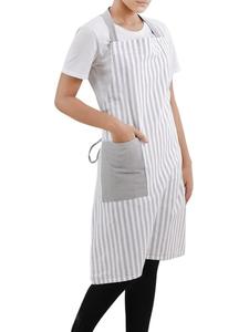 100% Cotton Yarn-Dyed Bib <b>Apron</b> Grey Waist Bib Food Cooking Salon Barber Garden BBQ PE LDPE PU PVC <b>Denim</b> Fabric Polyester - Product Image 3