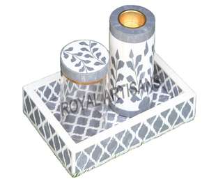 Quemador de incienso con incrustaciones de hueso moderno, evaporador con caja y bandeja para el hogar, boda y Ramadán, uso aromático, regalo perfecto - Product Image 6