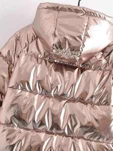 Chaqueta Cortavientos Personalizable al por Mayor, Chaqueta Acolchada con Cremallera Lateral y Bolsillos para Hombre, con Acabado Brillante - Product Image 4