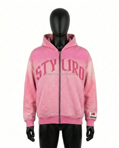 Custom Vintage Washed Customized Color Solid Winter Hoodie 360gsm Cotton Distressed <b>Pullover</b> <b>Mens</b> Streetwear Graphic - Product Image 1