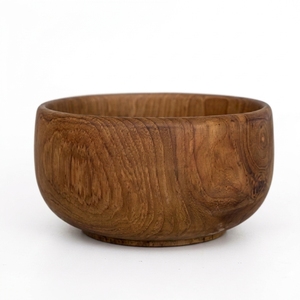 Bol de service rond en teck personnalisé, écologique et luxueux, pour soupe, salade, mélange de pâte, pour la maison ou les fêtes - Product Image 1