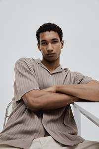 Camisetas de Manga Corta con Cuello Redondo para Hombre, Corte Regular, Mezcla de Algodón y Viscosa, Textura de Punto Acanalado, Marca Personalizada ODM y OEM, Precio Justo - Product Image 5