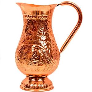 Jarra de almacenamiento de agua de Metal directa de fábrica al por mayor en cobre accesorios de cocina botella de agua Mesa jarra de servicio de agua - Product Image 2