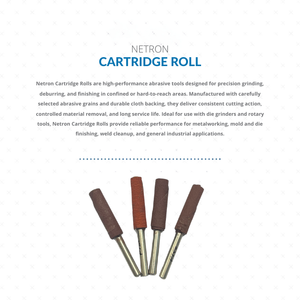 Rouleau de cartouche Netron en oxyde d'aluminium pour applications de ponçage de surfaces métalliques ou en bois OEM OBM ODM personnalisable - Product Image 2