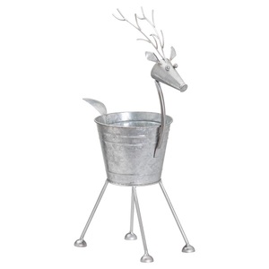 Manufacturer SET/2 Pig <b>Planter</b> Farmhouse Decor Galvanized <b>Animal</b> Flower <b>Planter</b> Decorative Flower <b>Pot</b> & <b>Planter</b> for Home/Office - Product Image 2