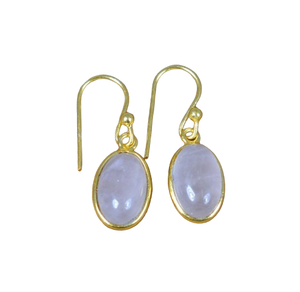 Regalo para amante Blue Fire Moonstone Gemstone Joyería de moda Perfect 925 Pendientes colgantes de plata esterlina sólida para mujer - Product Image 1