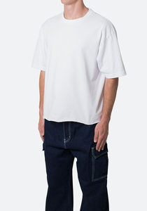 Camiseta deportiva personalizada de manga larga para gimnasio y Fitness para hombre, 95% algodón de alta calidad, 5% elastán, cuello redondo, dobladillo curvo blanco liso, gimnasio para hombre - Product Image 3