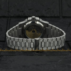 Reloj Cronógrafo Clásico para Hombre, Totalmente Personalizado, Estilo Hip Hop, de Acero Inoxidable, con Diamantes Moissanite, Esfera de Cristal, Claridad VVS - Product Image 3