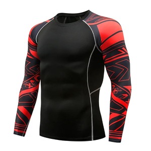 T-shirt Mma Hommes Rashguard Manches Longues Muay Thai T-shirts Gi Bjj Jiu Jitsu Mma Compression Shirt Fitness Gym Boxing Jerseys - Product Image 6