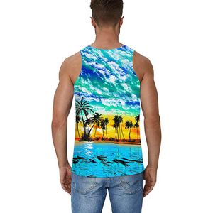 Impresión digital Hombres Sublimación Tank mejor diseño Venta caliente tendencia superior tasa barata transpirable Sublimación Tank Top con las mejores cosas - Product Image 3