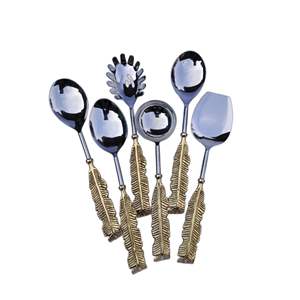 Top Trending Gold Plated Kitchenware Stainless Steel Spoons Serving Utensils <b>for</b> Dessert Coffee Fruit Ice Cream Tea Spoon - Product Image 2