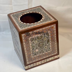 Mop Inlay Tissue <b>Box</b> Artisan Made Luxury Living Room Decor <b>Florals</b> Pattern Engraved Design Available Different Shapes Tradebyd - Product Image 1