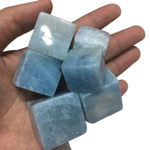 Super cube aigue-marine pierre précieuse cube géométrie sacrée pierre de cristal reiki guérison propriétés géométriques métaphysiques grossiste - Product Image 2
