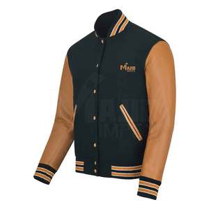Blouson universitaire d'hiver pour homme en cuir, haute qualité, respirant, antibactérien, personnalisé, décontracté, en tissu de laine surdimensionné - Product Image 3