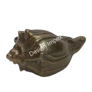 Laiton Antique coquillage Sculpture pièce maîtresse article mariage noël vacances décoration doré fini mer coquille Table objet - Product Image 1