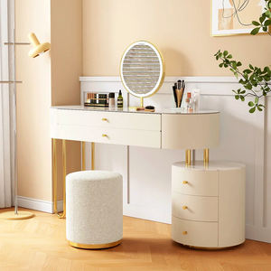 Coiffeuse en bois de haute qualité simple pour chambre à coucher Offre Spéciale Armoire de coiffeuse haut de gamme personnalisée en gros pour salle d'eau coiffeuse blanche - Product Image 3