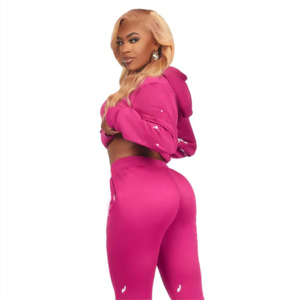 2025 Unisex Cotton Sweat Suit New Design OEM Wholesale Solid <b>Colour</b> Custom Unisex women Tracksuits Long Hoodie with XL Size - Product Image 4