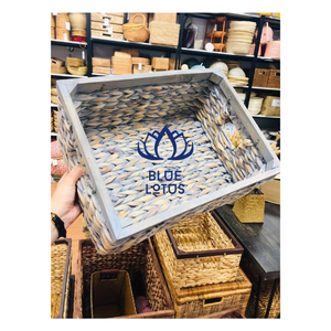 MEILLEUR VENDEUR: PANIERS DE PLATEAU DE HYACINTHE D'EAU NATURELS DURABLES ET ÉLÉGANTS-PORTEZ LE VÔTRE MAINTENANT! -FERME LOTUS BLEUE - Product Image 1