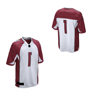 Maillot de football américain à manches courtes respirant avec impression de logo personnalisée, 100 % polyester, vêtements de sport, vente chaude - Product Image 1