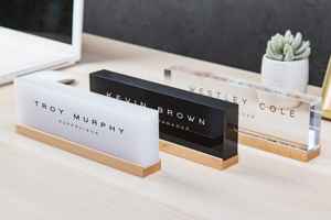 Placa de Identificación Personalizada de Mármol Natural de Primera Calidad, Estilo Art Deco, Grabada, para Colgar en la Oficina, por Craft Exim - Product Image 3