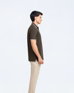 Camisa de golf transpirable de algodón con estampado bordado personalizado para hombre, ropa de golf con logotipo personalizado, Polo de algodón de alta calidad - Product Image 5