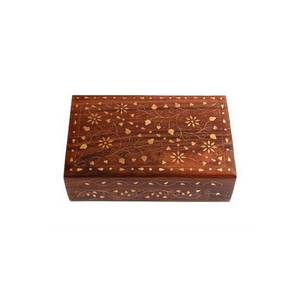 Elegant Handmade Wooden Women's <b>Jewelry</b> <b>Organizer</b> with Floral Decor for Storage and Presentation by Ahad Handicrafts - Product Image 1
