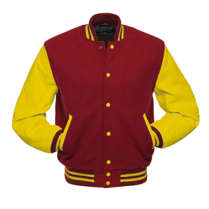 Veste d'hiver universitaire en laine et en cuir avec logo personnalisé Veste universitaire au design classique du lycée sur mesure - Product Image 1