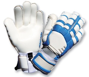 Custom Goalkeeper Soccer Gloves Outdoor High Quality Latex UV Protection <b>Hook</b> Loop Closure Non-Slip Bulk Supply Absorption - Product Image 1
