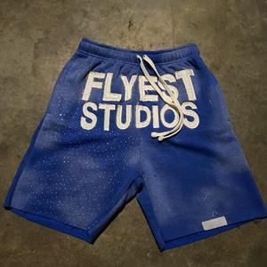 Pantalones cortos para hombre Fabricantes Ropa 100% Algodón Lavado corto Bordado Lavado ácido Desgastado Cordón Pantalones cortos para hombre - Product Image 4