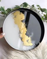 Prachtige Handgemaakte Hars Epoxy Serveerschaal Unieke Keukenbenodigdheden Voor Thuisrestaurant Hotel Decoratieve Portie Tra