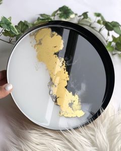 ถาดเสิร์ฟอีพ็อกซี่เรซินทำด้วยมือที่สวยงามของใช้จำเป็นสำหรับห้องครัวในบ้านร้านอาหารโรงแรมตกแต่งเสิร์ฟ - Product Image 4