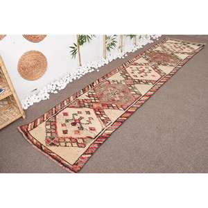 พรมสไตล์ตุรกีโบราณโบฮีเมียนแบบคลาสสิคลายปะต่อสีน้ำตาลเบจยางขนแกะ250x1130ซม. สำหรับทางเข้า9x12โถงทางเดินสี่เหลี่ยม - Product Image 3