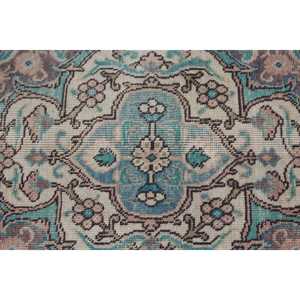 <b>Vintage</b> <b>Rug</b>, 9.6x12.9 ft Oversize Turkish <b>Rug</b>, Brown Blue Floral <b>Rug</b> - Product Image 5