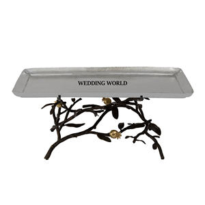 Bandeja metálica para chocolate con soporte, bandeja para servir hecha a mano de calidad superior, bandeja decorativa para chocolate al por mayor - Product Image 2