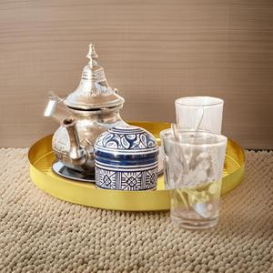 ถาดรองจานเคลือบทองขัดเงาคุณภาพระดับพรีเมียมถาดรองสำหรับตกแต่งเครื่องประดับถาดจัดเก็บเครื่องสำอาง - Product Image 2