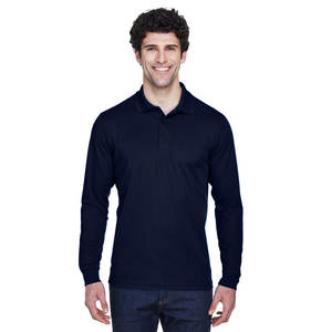 Polo à manches longues en coton doux pour homme, de haute qualité, personnalisé en usine - Product Image 1