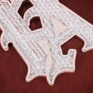 Colgante de diamante cultivado en laboratorio VVS de lujo, joyería de Hip Hop Iced Out, letra inicial, colgante personalizado de plata 925 - Product Image 3