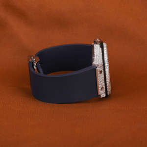 นาฬิกาข้อมืออัตโนมัติสุดหรูสำหรับผู้ชายแถบยางหน้าปัดเพชรโมอิสเพชรหน้าปัดกระจกหน้าต่าง - Product Image 5