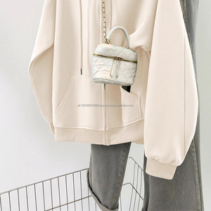 Sudadera con Capucha para Mujer, Sudadera de Forro Polar Informal, Bordado Personalizado, Sudadera Lisa con Cierre, Sudaderas y Chaquetas con Capucha OEM para Mujer - Product Image 3