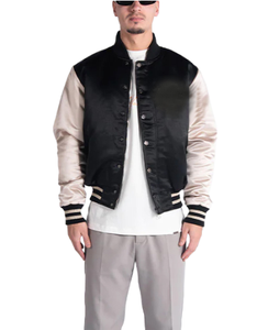 Veste en satin d'hiver personnalisée avec logo brodé de haute qualité pour hommes OEM 2026 - Product Image 1
