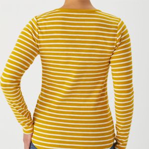 เสื้อเชิ้ตเฮนลี่ย์ผ้าฝ้ายลายทางของผู้หญิงนุ่มใส่สบายเหมาะสำหรับสวมใส่ในชีวิตประจำวันแบบลำลองในทุกฤดูกาล - Product Image 5