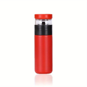 450ml 16oz Stainless Steel Vacuum Insulated Tea Infuser <b>Bottle</b> Leakproof Travel <b>Thermos</b> with Removable Filter - Product Image 1