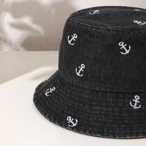 Sombrero de pescador de ancla de mezclilla lavado a la moda, sombrero de sol simple de versión coreana, adecuado para salir y jugar con sombrero - Product Image 6