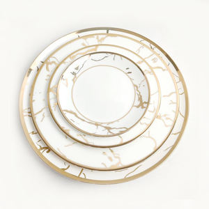 Assiette à gâteau en céramique de chine blanche et <span class=keywords><strong>marbre</strong></span> or assiettes à dîner vintage assiettes chargeur <span class=keywords><strong>tasse</strong></span> à café <span class=keywords><strong>tasse</strong></span> à thé et soucoupe - Product Image 1