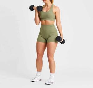 Ropa de calle para yoga, gimnasio, pantalones cortos de motorista, Bóxer sin costuras de tela personalizada, pantalones cortos de botín para mujer, pantalones cortos de verano personalizados para aperitivos - Product Image 2